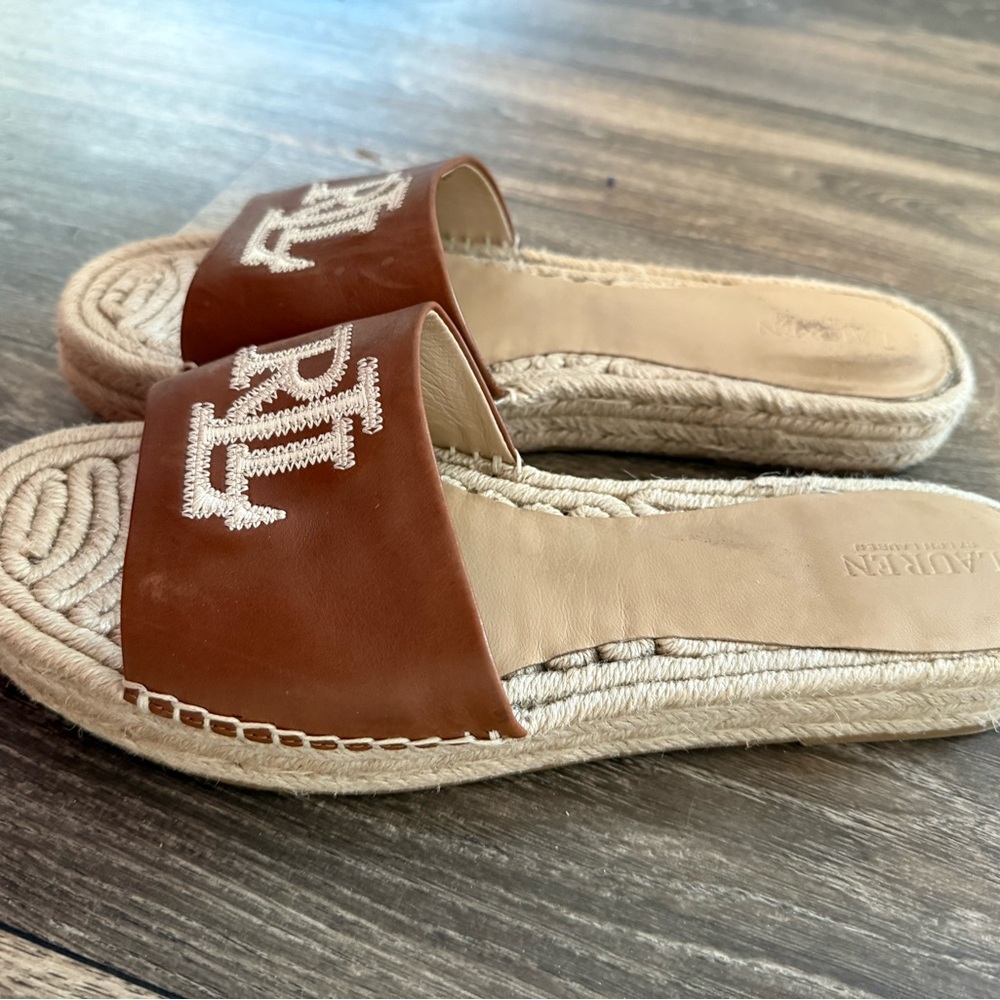 Ralph Lauren Lauren Collection Woven Slide Sandals